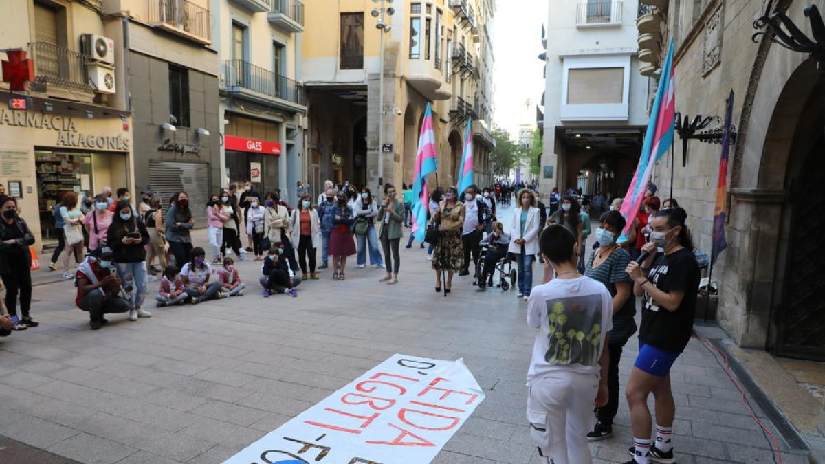 Movilización en Lleida contra la LGTBI-fòbia