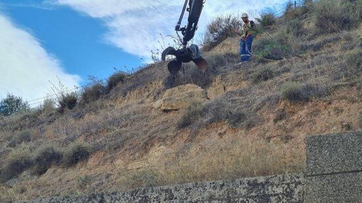 La pedra que s'ha retirat.