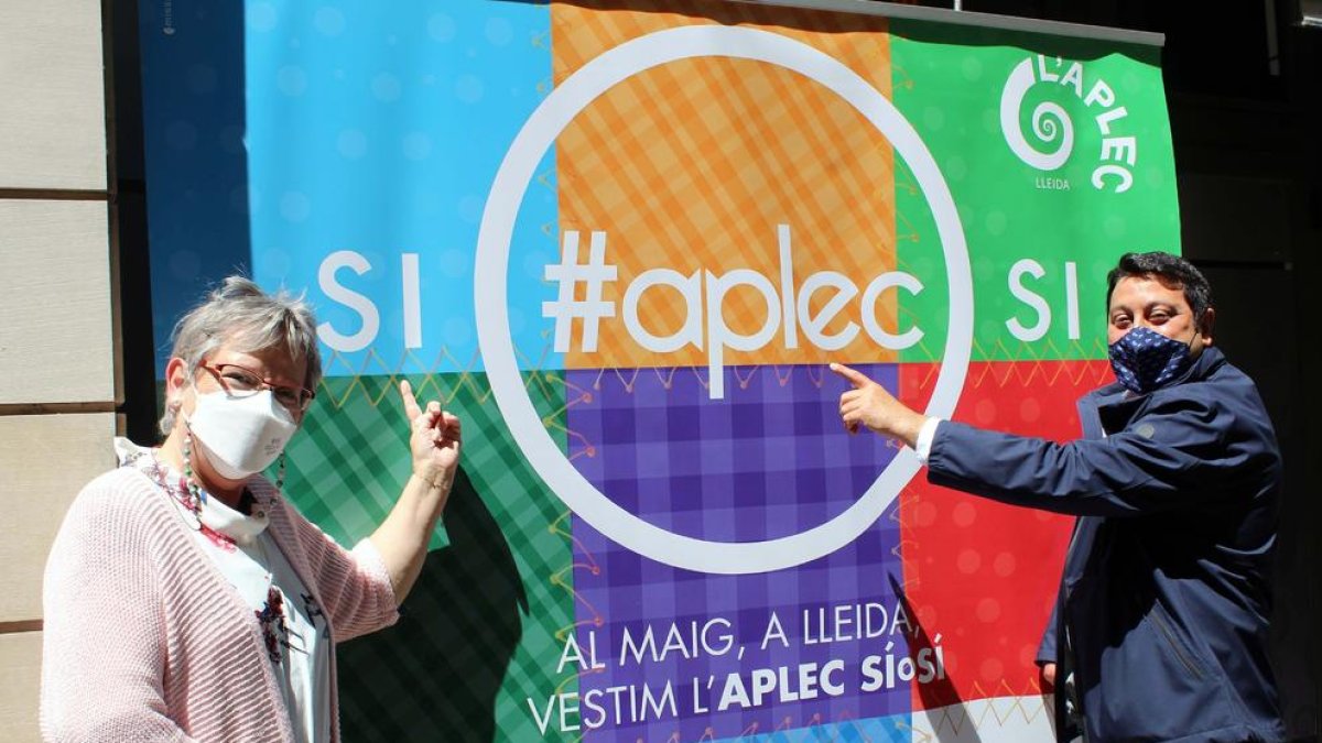 Presentació de l’Aplec al Mercat del Pla, ahir a Lleida.