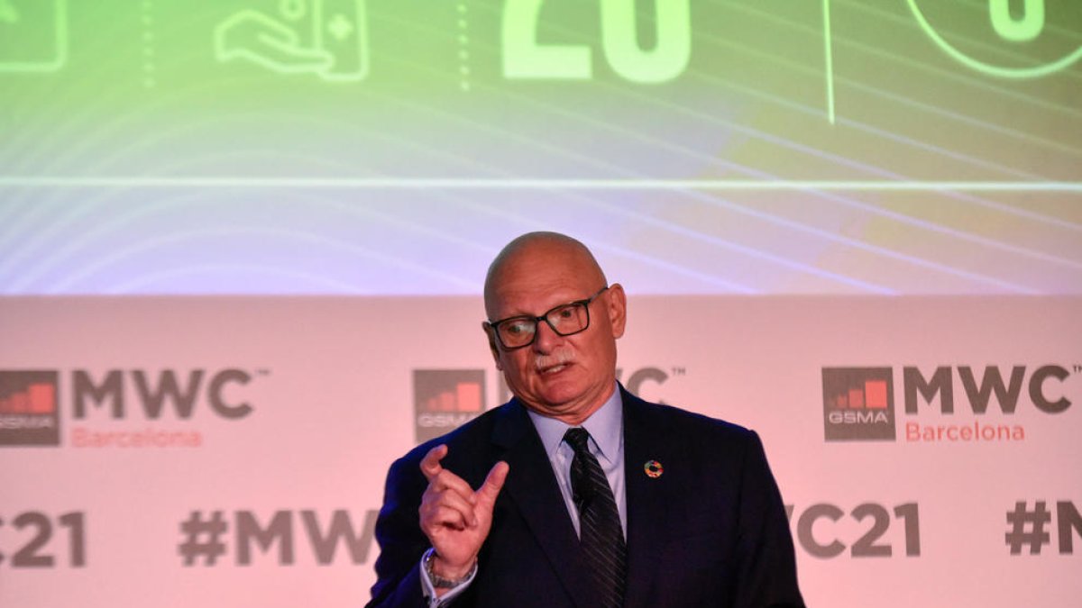 John Hoffman (GSMA), ayer presentando las novedades del MWC.