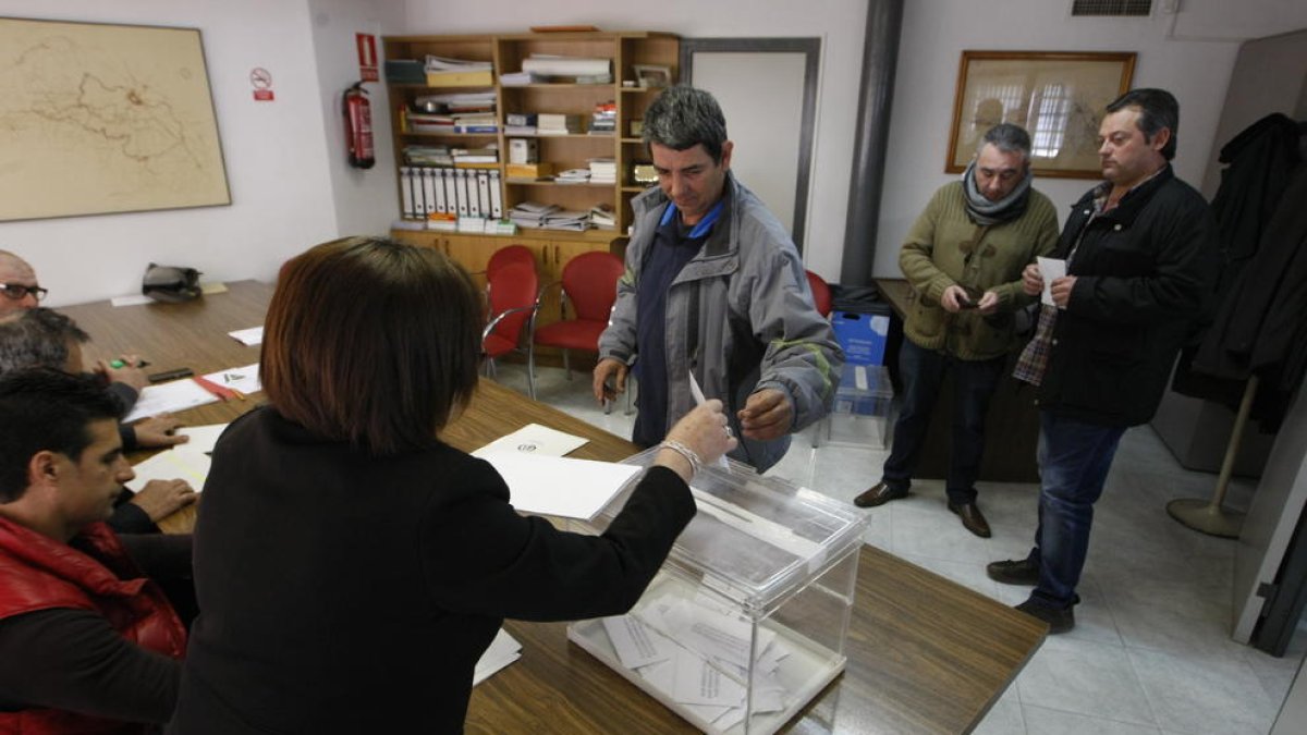 Votación en las elecciones agrarias de 2016 en Mercolleida.