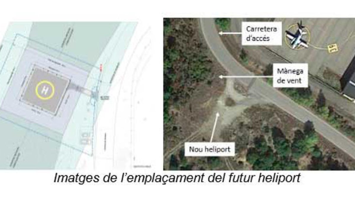 Territori licita las obras del nuevo helipuerto en el aeropuerto de Andorra-la Seu, que estará terminado a finales de verano