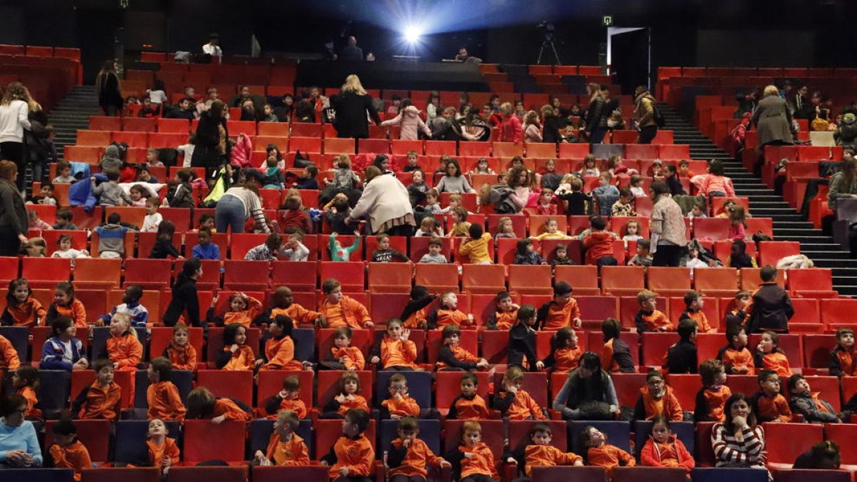 Escolars en una de les projeccions de l’anterior edició de l’Animac, el febrer de l’any passat.