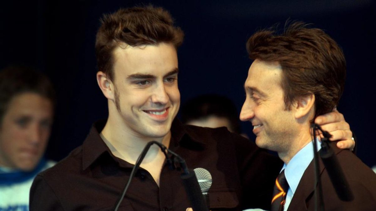 Adrián Campos, amb Alonso, a qui va descobrir i va portar fins a l’F1.
