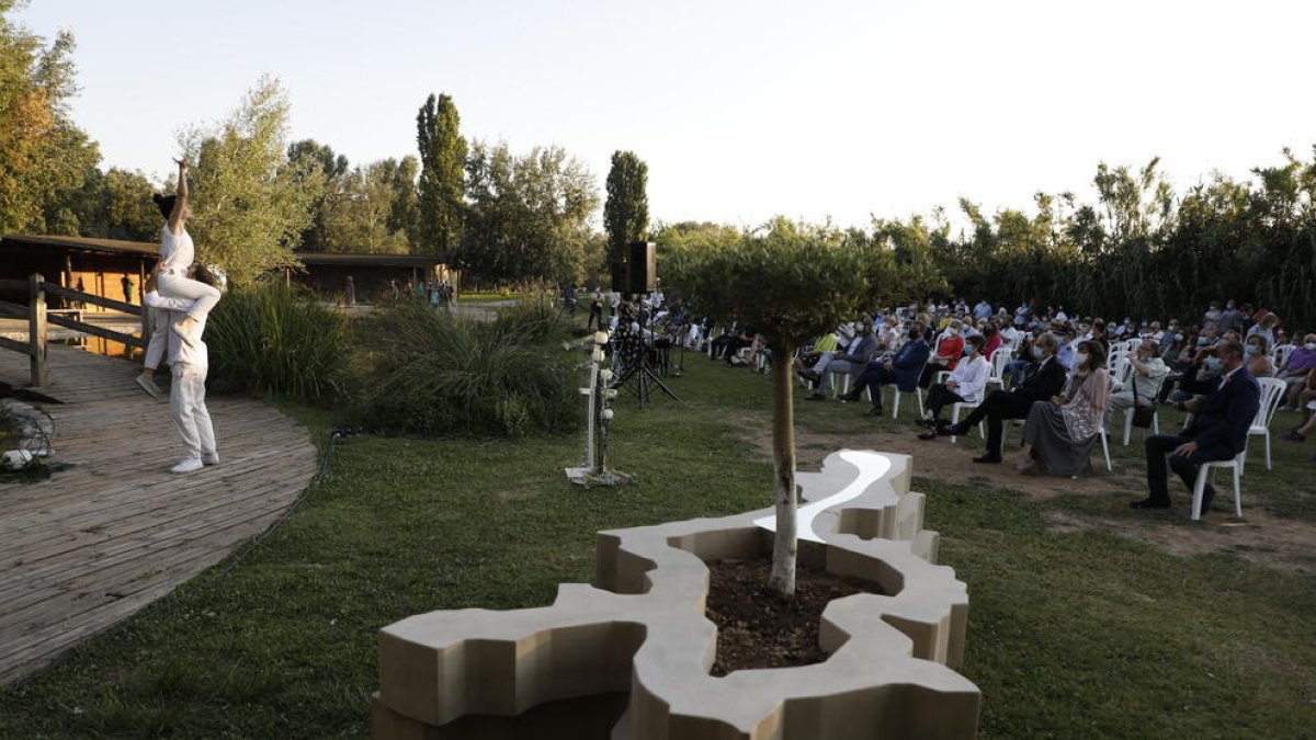 Acto de homenaje a las víctimas de la Covid celebrado en Lleida en junio de 2020. 