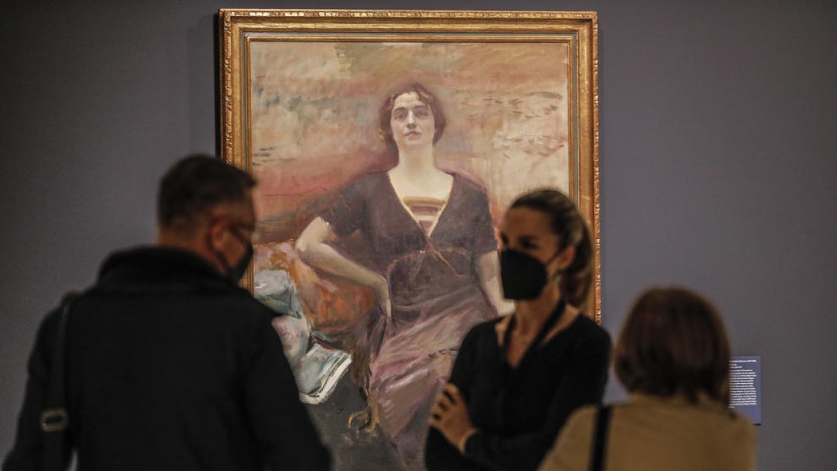 Un dels quadres del pintor Joaquim Sorolla exposats a la mostra.