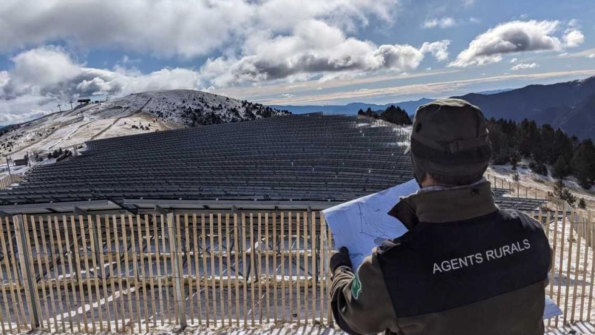 Els rurals van inspeccionar la zona de la planta solar del Planell de la Tossa al novembre.
