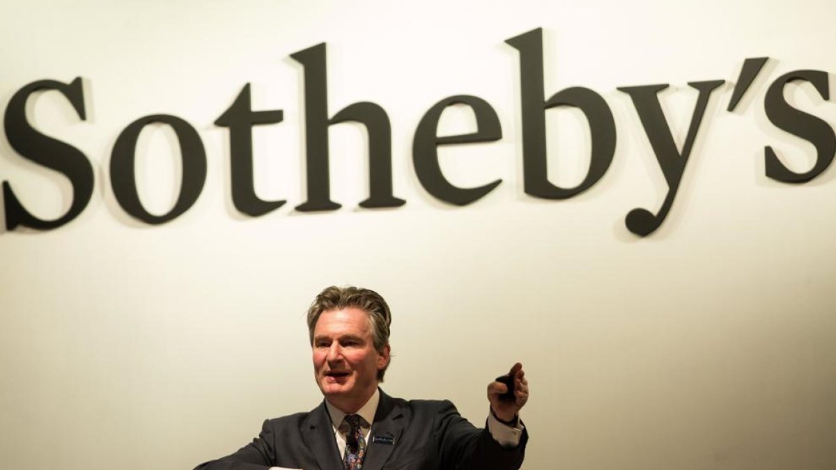 Un subastador de Sotheby's.
