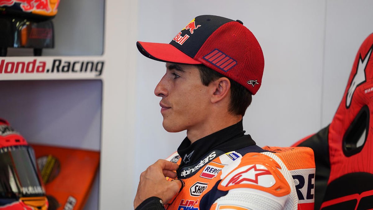 Marc Márquez, ayer en el circuito de Silverstone.