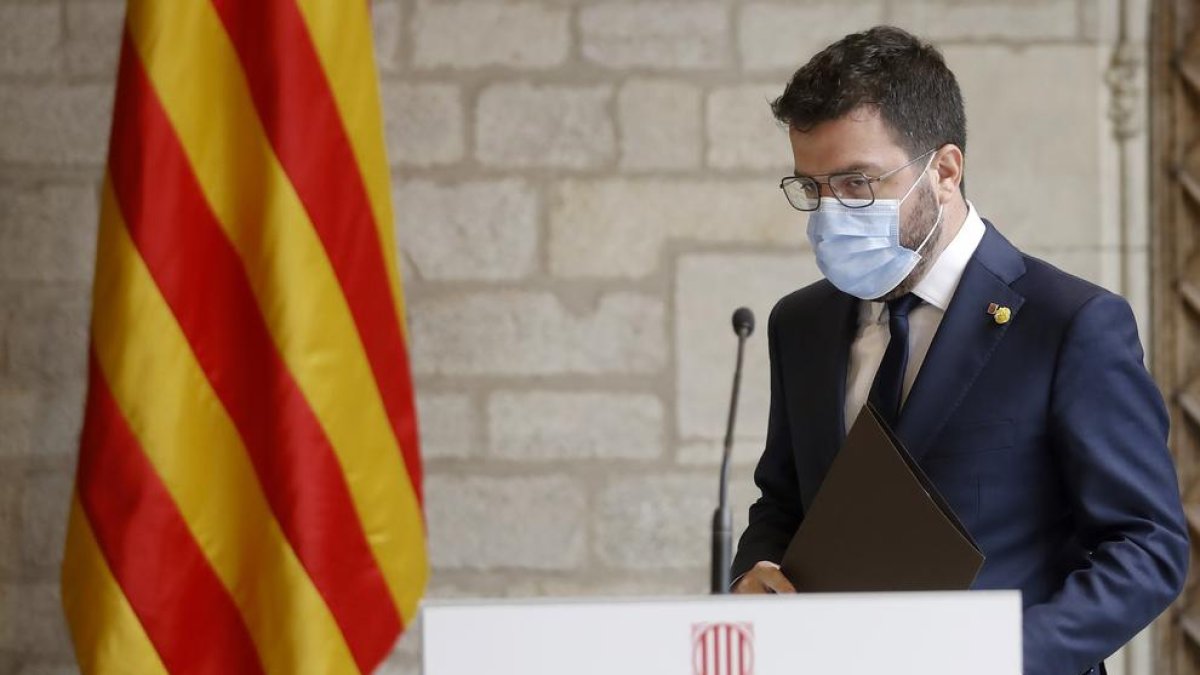 Imagen de archivo del presidente de la Generalitat de Catalunya, Pere Aragonés.