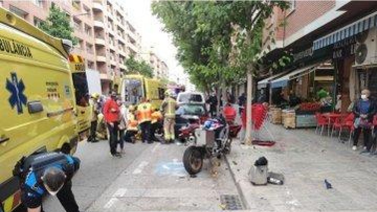 El lugar donde se ha producido el accidente.