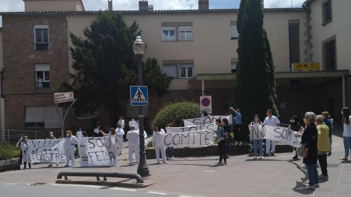 Protesta de la plantilla el pasado 2020, en plena pandemia.