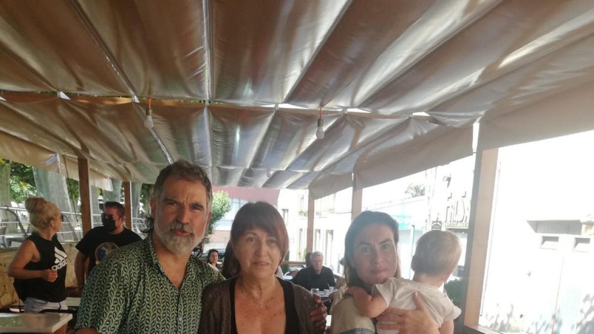 Jordi Cuixart visitó ayer, con su familia, Les Borges Blanques.