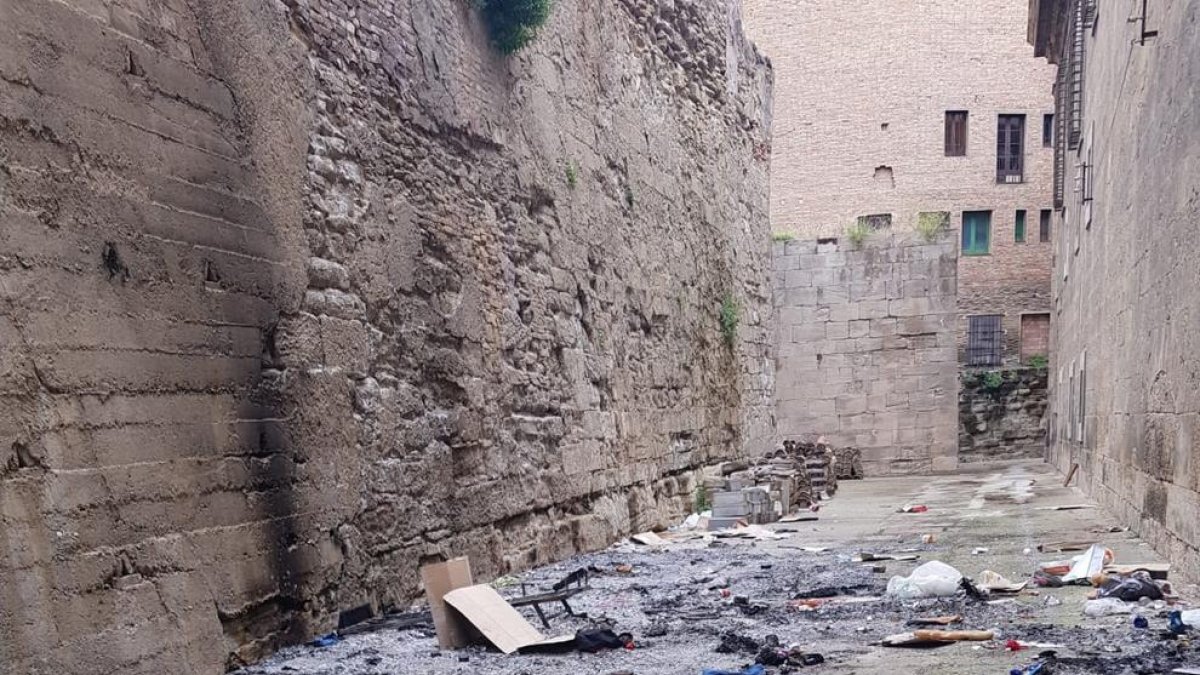 Así se encontraba la parte trasera de la Catedral el pasado jueves.