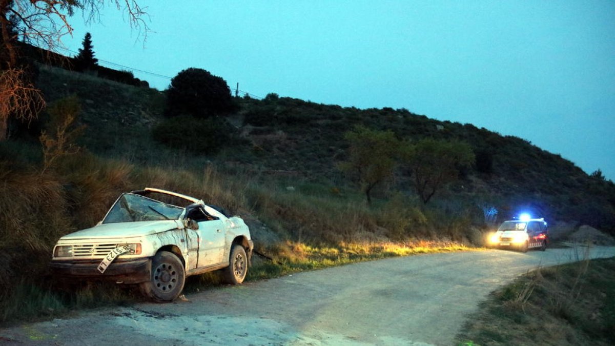 Estat en el qual va quedar el vehicle sinistrat divendres.