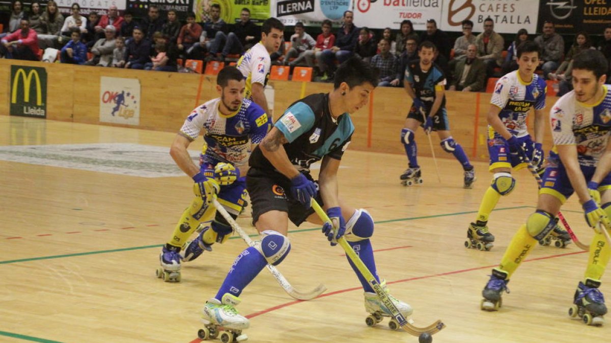 Darío Giménez, durante el partido ante el Caldes en el que fue determinante en el triunfo final por 6-5.