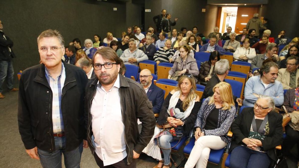 José Luis Aguilà i Camil Ros, moments abans de l’inici de l’assemblea de delegats d’UGT.