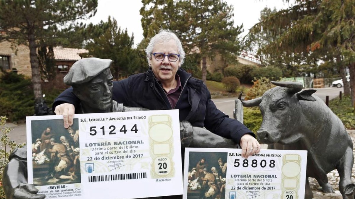 El propietario de La Bruixa d'Or de Sort, Xavier Gabriel, ha seguido el sorteo desde Navarra.