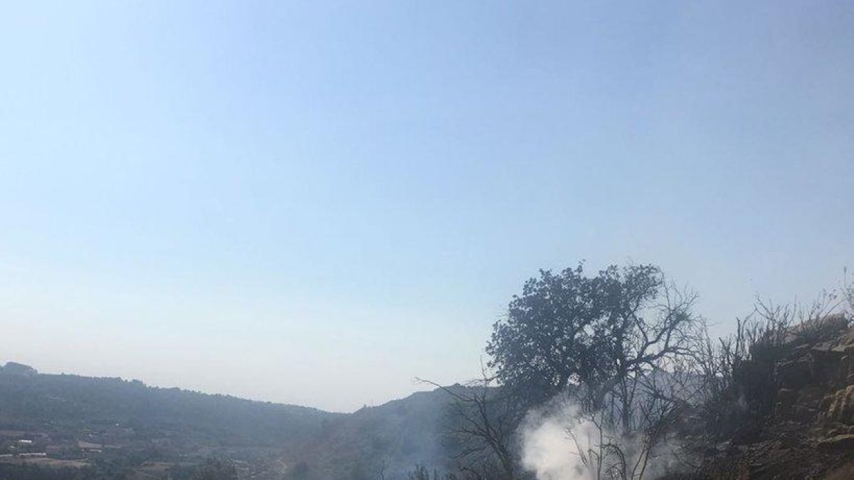 Una imatge de l'incendi a Guimerà.