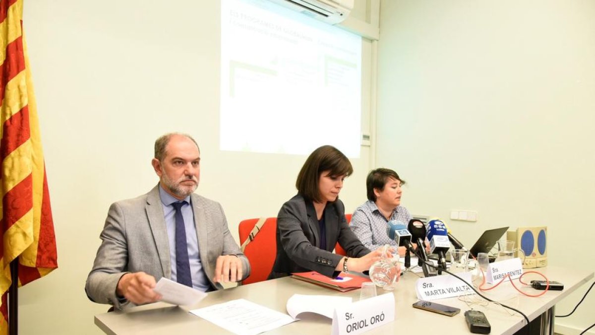 Presentación del programa T’acompanyem ayer en Lleida.