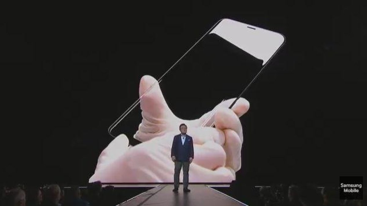 Un moment de la presentació del nou Samsung Galaxy S8.