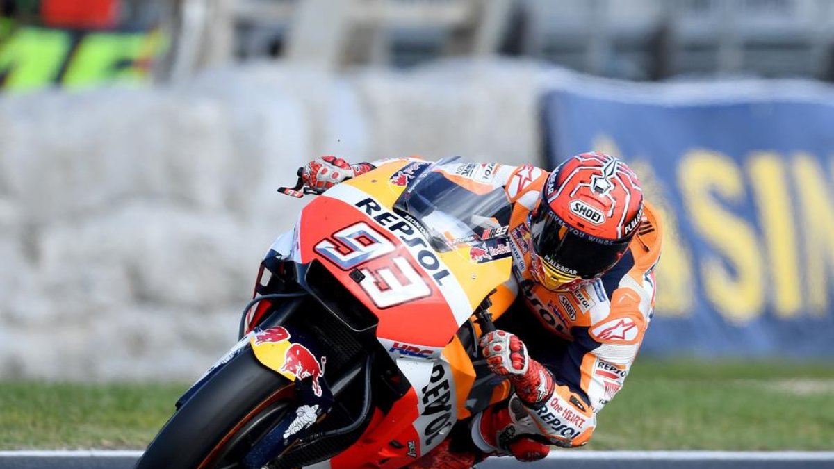 Marc Márquez amb la seua Honda.