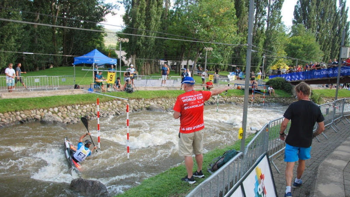 Un momento de los entrenamientos, ayer en el Parc Olímpic.