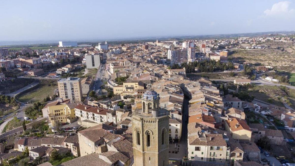 Vista aèria de Cervera, capital de la Segarra.