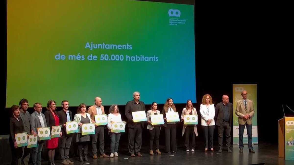 L’entrega de premis de l’AOC, ahir a Llinars del Vallès.