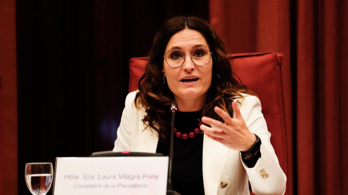 Laura Vilagrà, consellera de Presidència de la Generalitat de Catalunya.