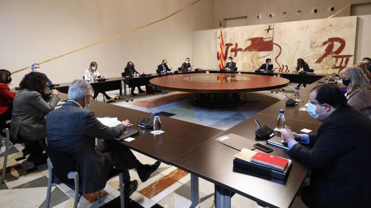 La reunió del Consell Executiu del Govern.