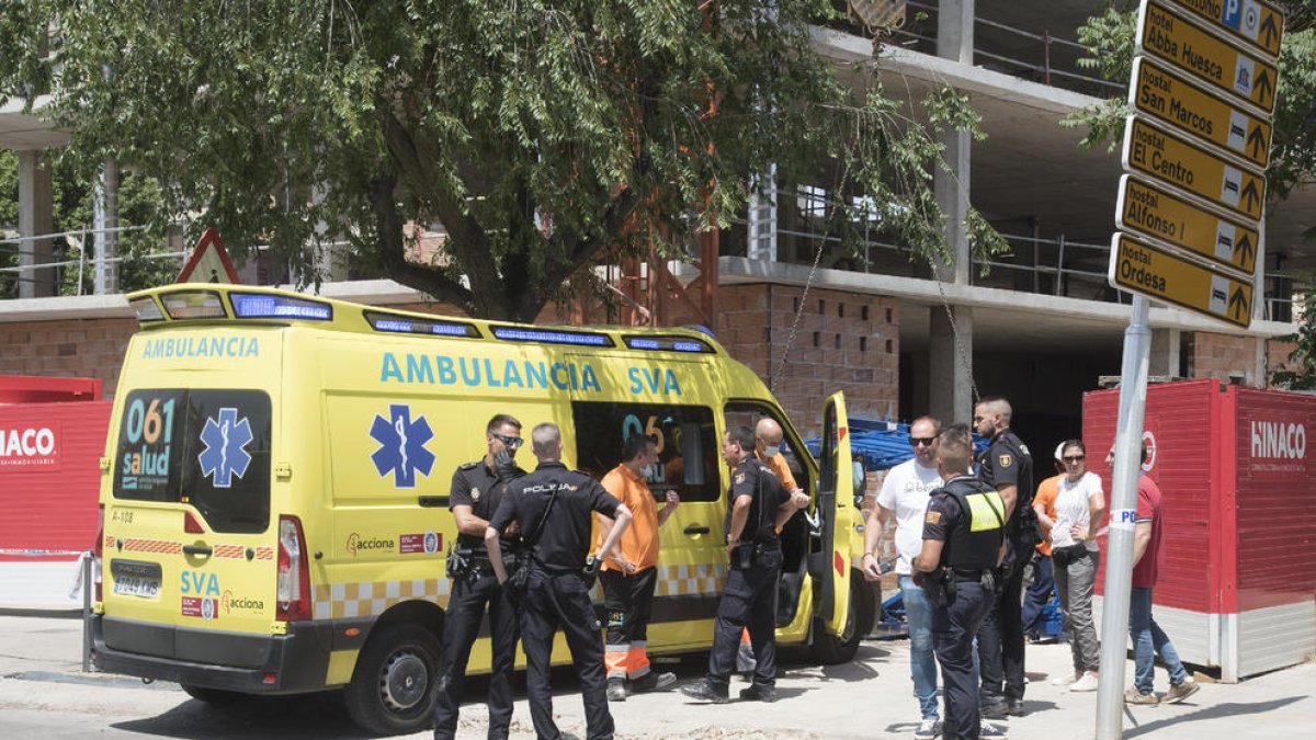 L’obra d’Osca en la qual es va produir l’accident laboral.