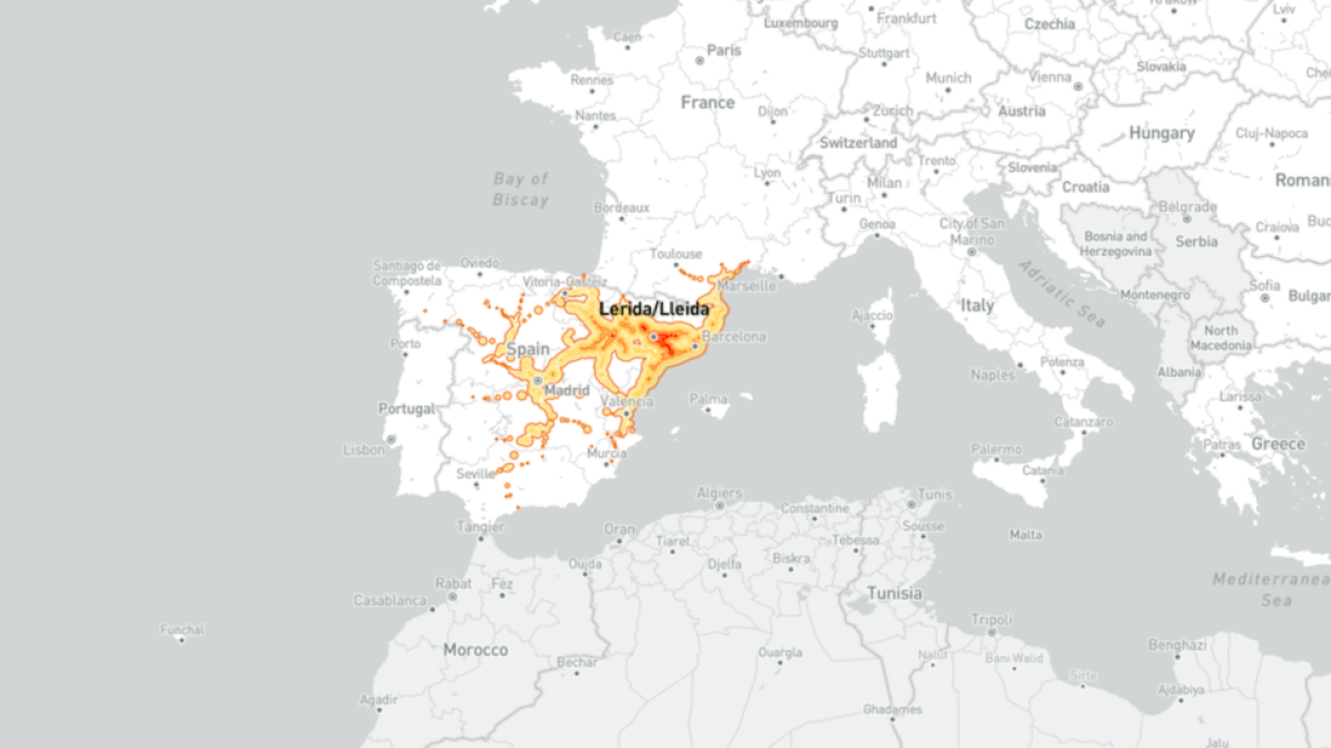 ¿Te gustan las aventuras y descubrir nuevas ciudades? Este mapa te dice hasta dónde puedes ir en tren desde la estación que selecciones, con un máximo de 5 horas o menos