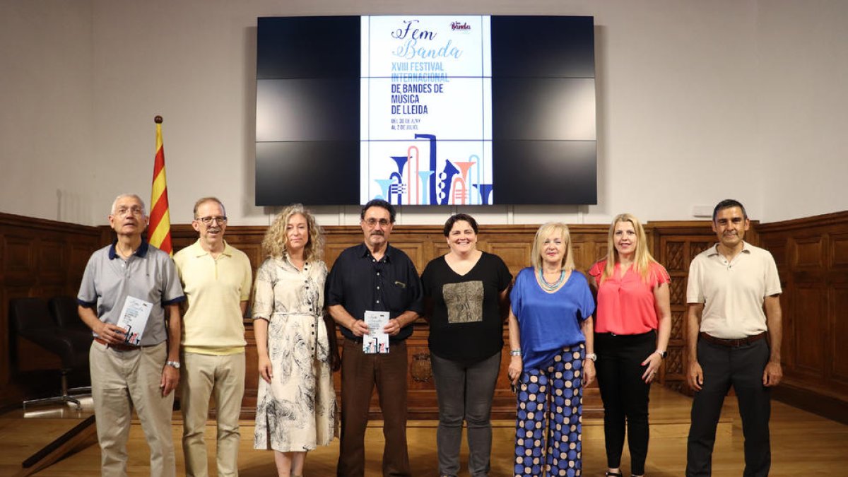 Presentació ahir a l’IEI de la 18 edició del Fem Banda.