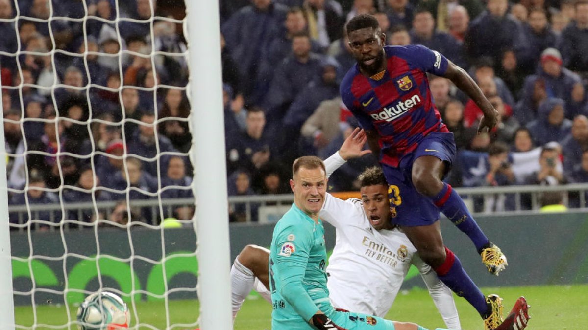 Umtiti, en una imagen de archivo de un partido del Barça.