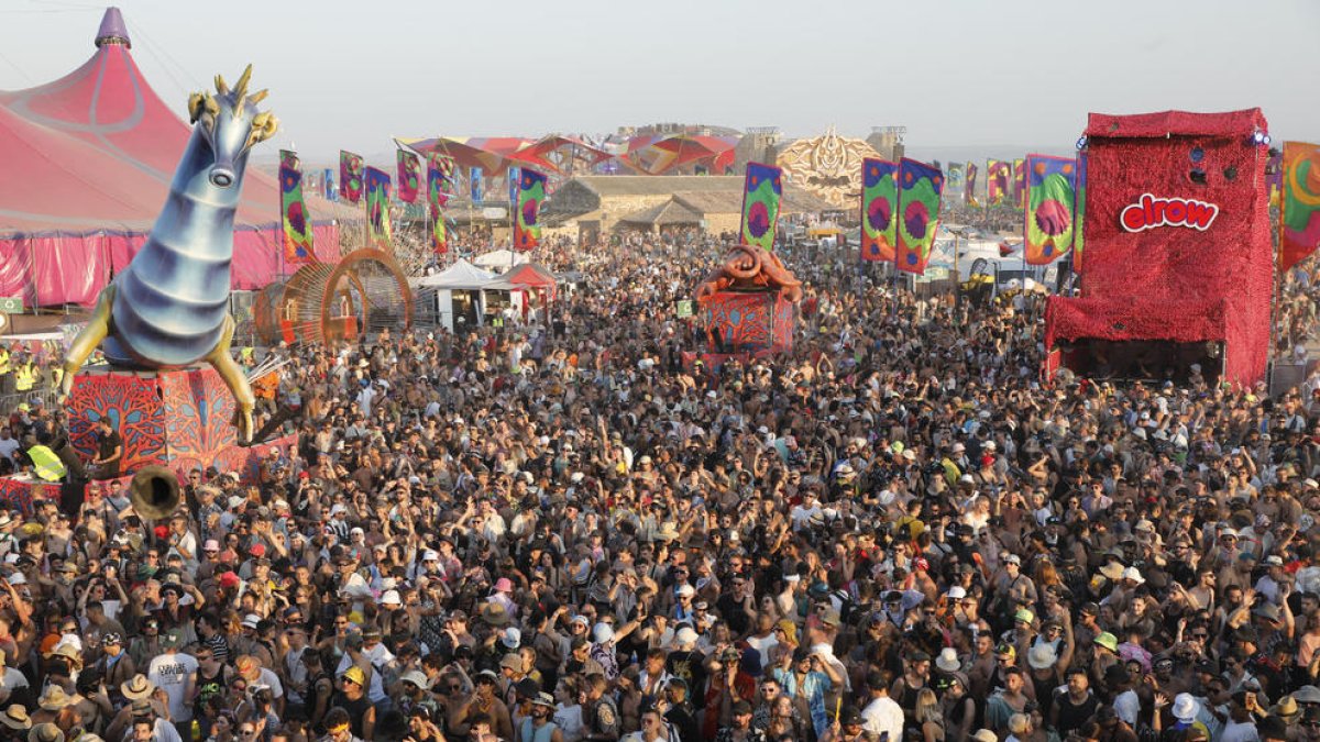 Imagen el sábado por la tarde del Monegros Desert Festival. 
