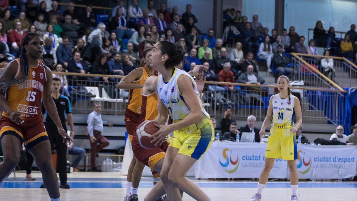 Geo Bahí durante el partido de la Eurocup que jugó el Cadí la pasada temporada ante el Galatasaray.