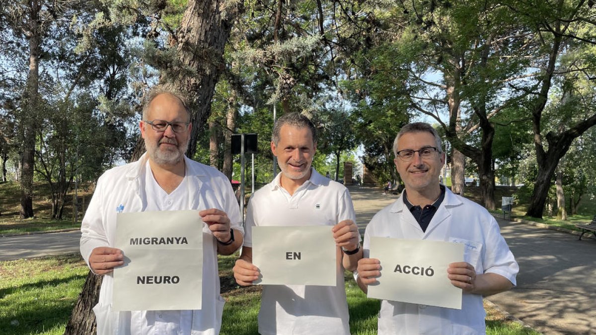 Los doctores Francesc Purroy, Xavier Ichart y Jordi Sanahuja.