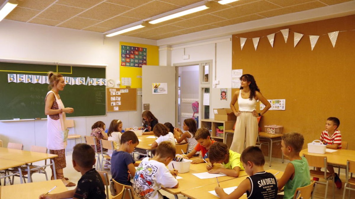 Alumnes de segon de primària en una escola de Lleida en una imatge d'arxiu.