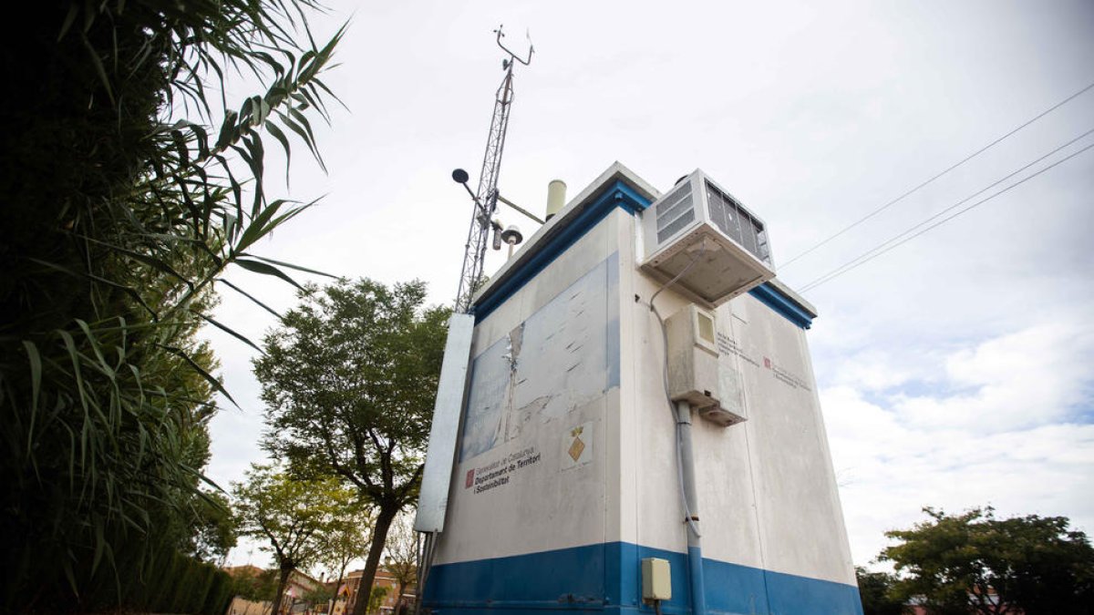 L’estació mesuradora de qualitat ambiental de l’aire ubicada a Juneda.