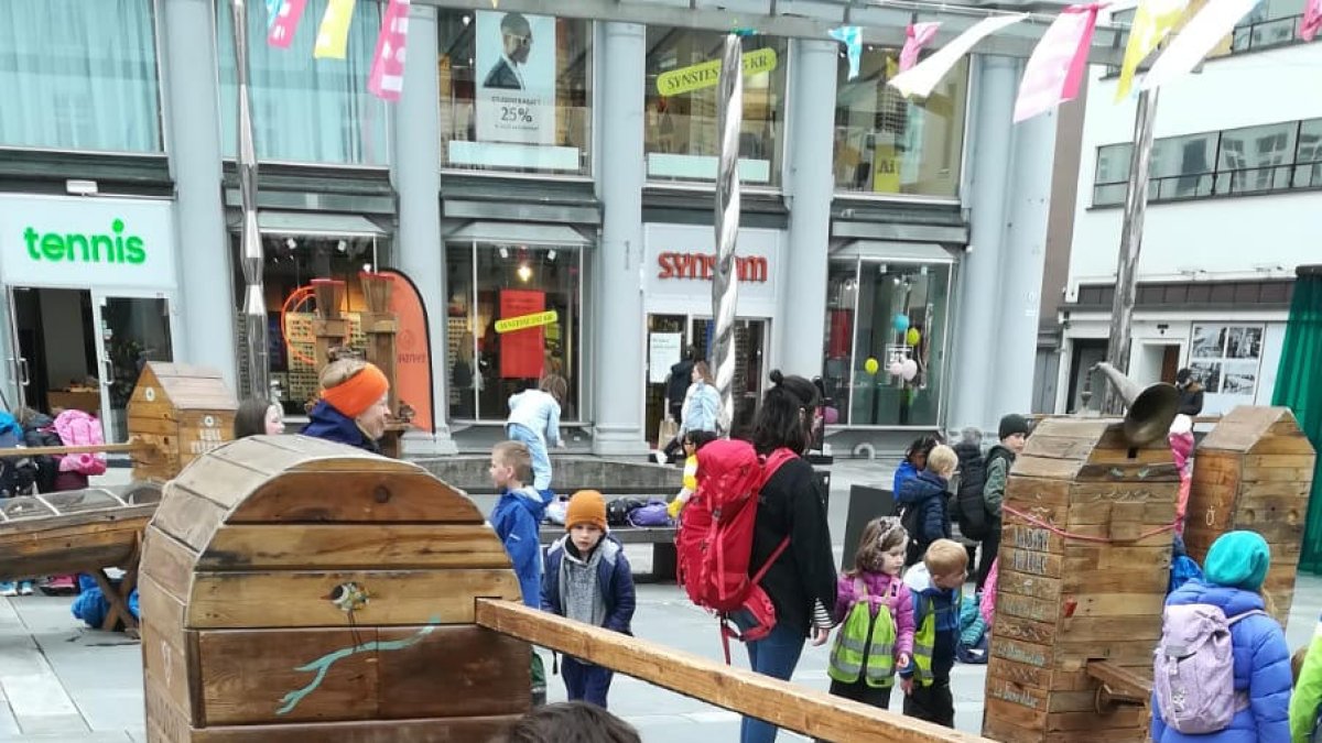 Los juegos de madera del ‘Sr. Tonet’, en Bergen, en Noruega.