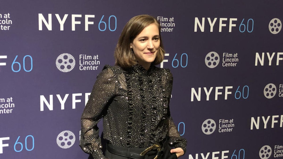 Carla Simón, el jueves en el photocall del Festival de Cine de Nueva York antes del estreno de ‘Alcarràs’.