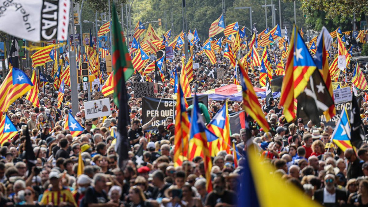 Una vista de la manifestación