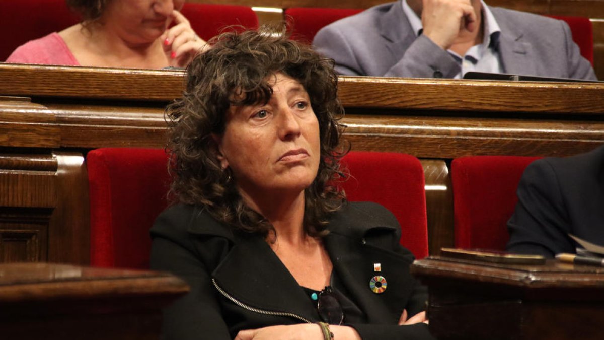 La consellera d'Acció Climàtica, Teresa Jordà, al Parlament.