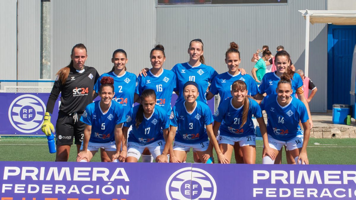 L’onze inicial amb el qual l’AEM va afrontar el primer partit de Lliga, diumenge, que va acabar amb triomf per 3-1 contra l’Oviedo.
