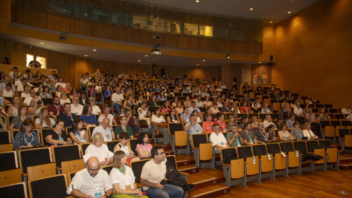 Obertura del congrés CIDUI, ahir a l’auditori de Cappont de la Universitat de Lleida.