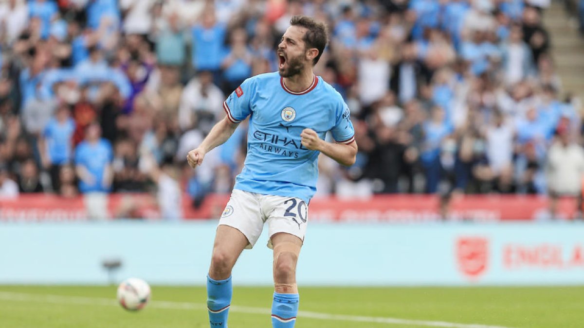 Bernardo Silva, en un partit del City aquesta temporada.