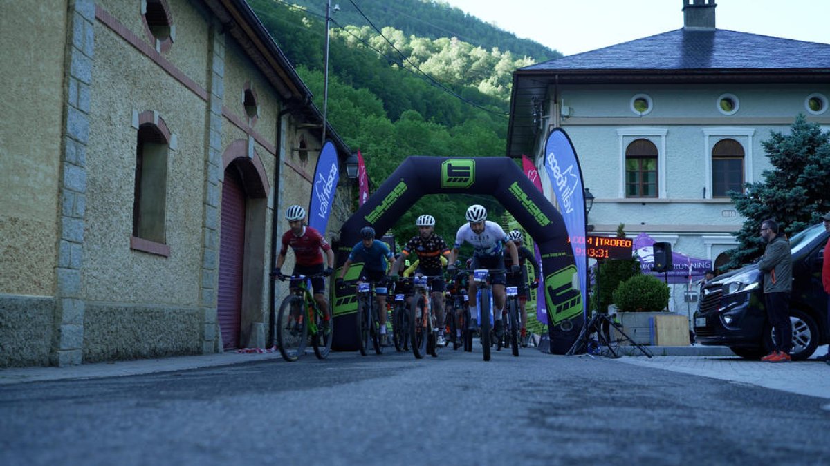 Un momento de la prueba de BTT que se celebró ayer.