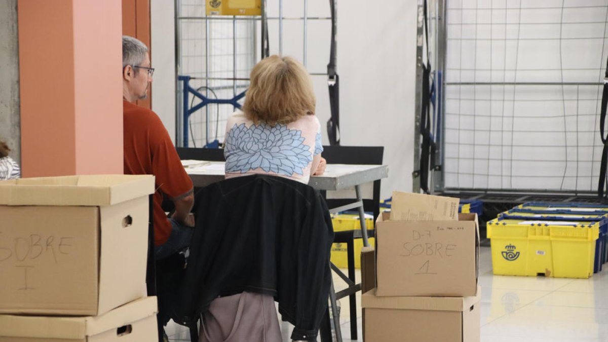 Recuento de los votos del pasado viernes, en la Junta Electoral de Zona.