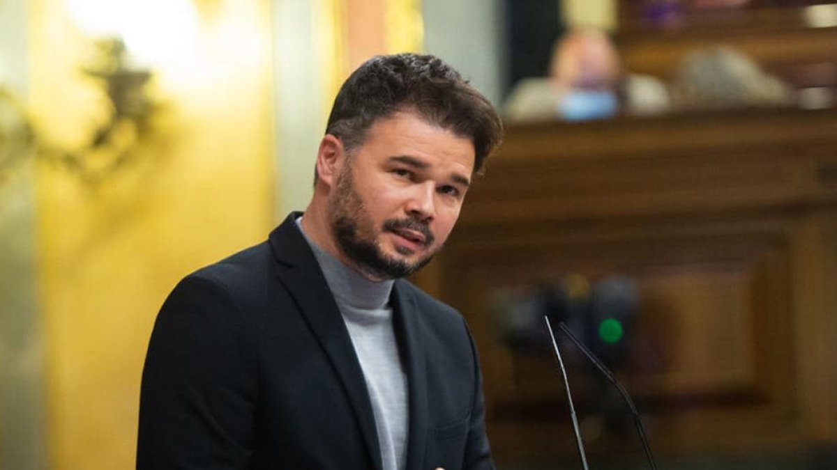 Rufián en el Congreso de los Diputados.